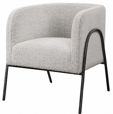 27x27 Textured Fabric Chair W/ Iron