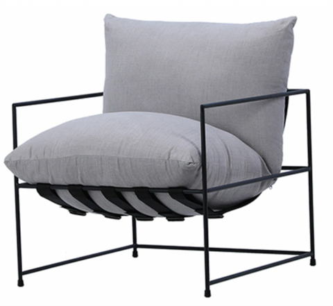 31x28 Grey Pillow Chair