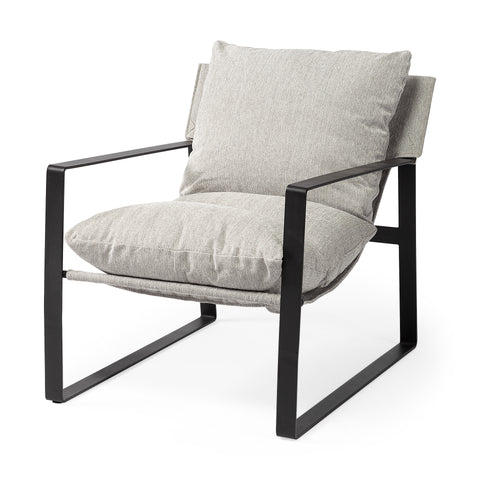 35x27 Grey Fabric Sling Chair