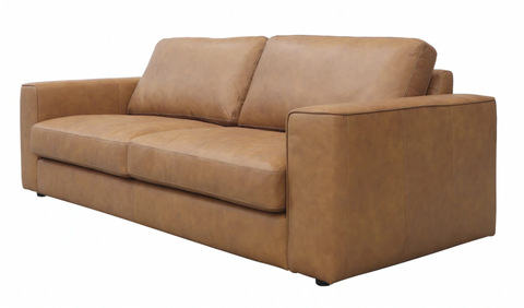 89" Tanned Leather Sofa