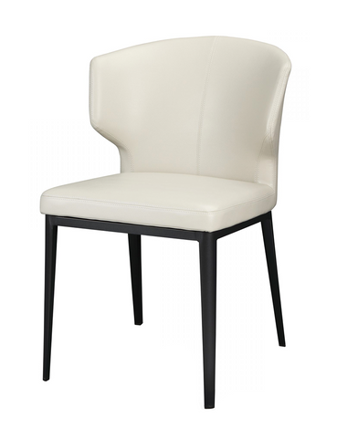 Beige Faux Leather Dining Chair
