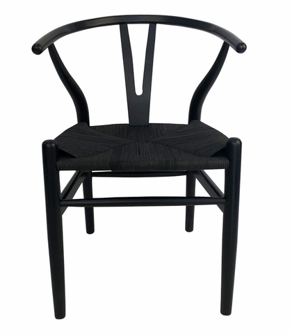 Black Woven Dining Chair