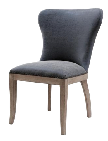 Grey Faux Leather Dining Chair